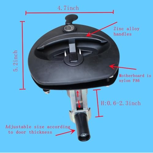 Single Point Compression Latch for Underbody Truck Tool Box with Blind Studs, 1pc T-Handle Folding Design with 2 Keys, Replacement Latch for Universal Toolbox Door Locks Truck Boxes Locks