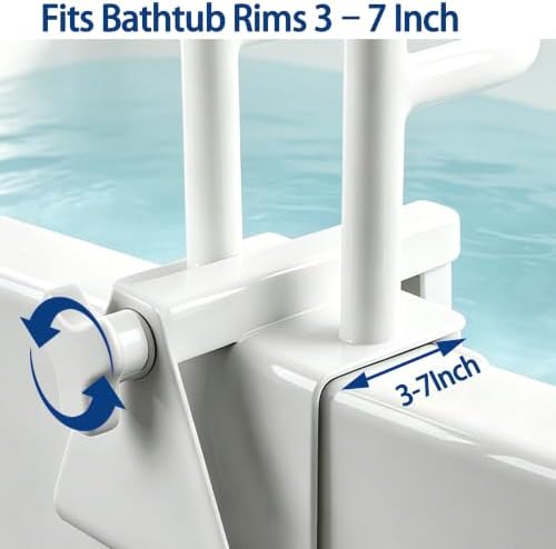 Bathtub Safety Rail for Seniors, Shower Grab Bar for Bathroom