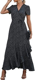 PRETTYGARDEN Women's Boho Floral Summer Maxi Dresses