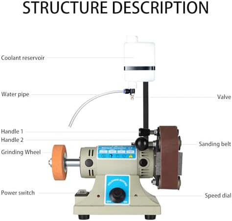 Multifunctional Wet/Dry Belt Sander & Rock Polisher with Variable Speed