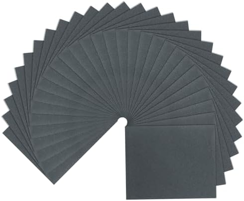 HARFINGTON 30pcs Sandpaper 800 Grit 9 x 11 Inch Waterproof Backing Silicon Carbide Abrasive Wet Dry Sanding Sheets for Wood Finishing, Metal Sanding, Automotive Polishing