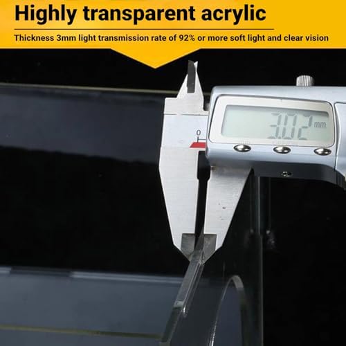Acrylic Enclosed Grinding Dust Box with 2 Holes, Highly Transparent Rectangle Table Polisher Dust Box, Easy to Install for Polishing, Sanding, Engraving