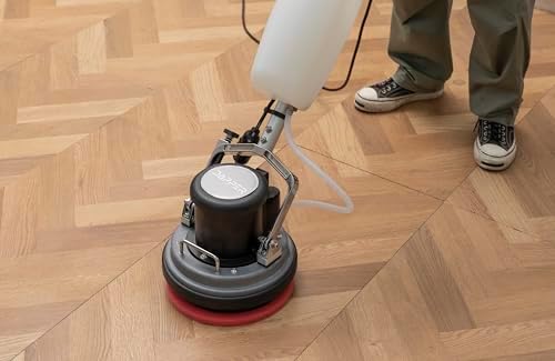 10" Heavy-duty Multi-Functional Floor Buffer Polisher Machine - Clean, Buff, Scrubb and Polish with Ease! Ideal for Carpets Too! Includes Optional Solution Tank, 2 Brushes and 3 Scouring Pads