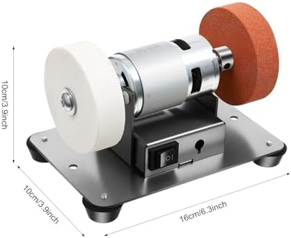 3-In-1 Mini Belt Sander - 15 Degree Knife Sharpener Electric Bench Grinder Sanding Machine, 7 Adjustable Speed Buffer Polisher for Metal Wood DIY Handcraft, Tool & Knife Sharpening (Plus Kit)