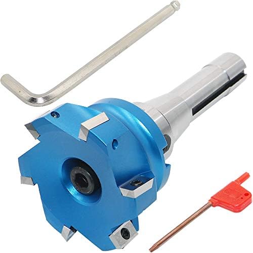 3.15 Inch Face Milling Cutter Aluminum 400R 80MM CNC End Milling Cutter Holder + R8-FMB22 Shank Face Shell Mill Arbor + 6pcs APKT1604 Carbide Inserts + 8mm Hexagon Wrench + T15 Wrench CNC Machine Tool