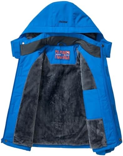Boys' Waterproof Winter Ski Jacket Removable Hood Snow Coat