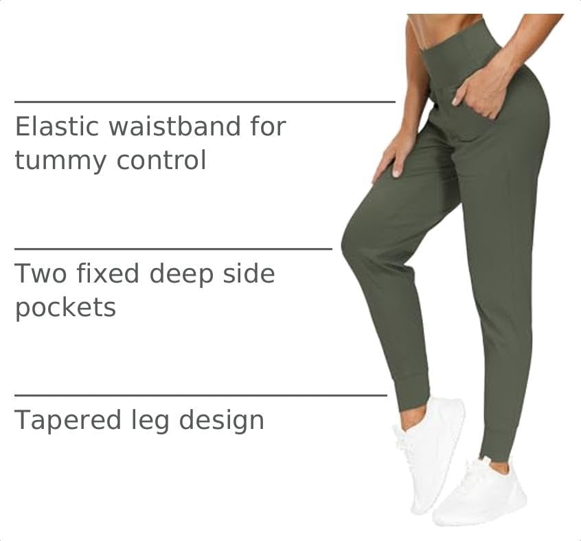 THE GYM PEOPLE Women's Workout Joggers Pants Lightweight Lounge Leggings