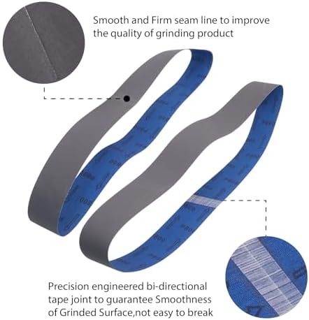2 x 42 Inch Silicon Carbide Sanding Belts, 15 Pack