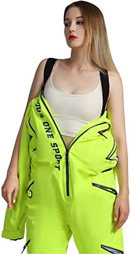 Women One Pieces Ski Suits Waterproof Warm Insulated Ski Jumpsuit Removable Hood Snowsuit for Snow Sport