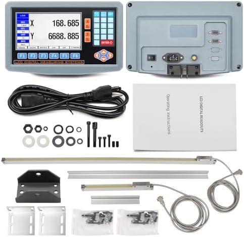 2-Axis DRO Digital Readout Linear Scale Encoder Kit 200mm+950mm