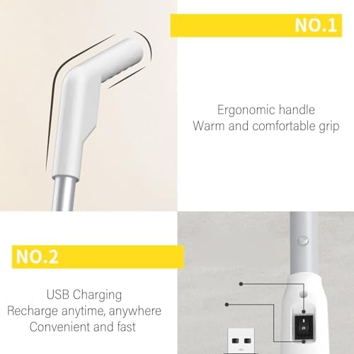 Cordless Electric Mop, Motorized Cordless and Rechargeable Dual Spin Mop, Quiet Hard Floor Cleaner, Cordless Cleaner and Scrubber, for Tiles, Hardwood, Laminate, Under Furniture