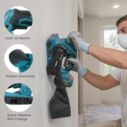 Cordless Brushless Belt Sander Compatible with Makita 18V Battery