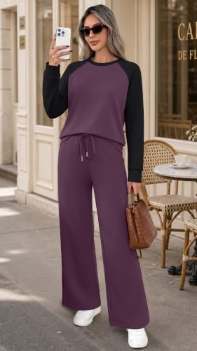 WIHOLL Lounge Sets for Women 2 Piece Fall Outfits 2026 Fashion S-2XL
