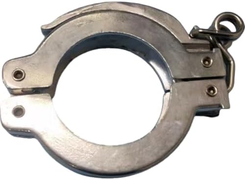 KF-40 Hinged Spring Clamp, DN 40 Rapid Fastening Clamp Quick-Release Clamping Ring for Elastomer Seal, Pressure Spring Toggle, Alumium (KF 40)