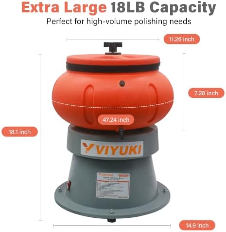 Electric 18LBS Vibratory Tumbler Bowl Tumbling Polishing Machine