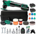BATOCA S4 Cordless Car Buffer Polisher Rotary Polisher & Dual Action Polisher with 2pcs 12V 2.5Ah Batteries 1&3inch Mini Car Detailing Polishing Kit, 4 Speeds Brushless Polisher for Car Detailing