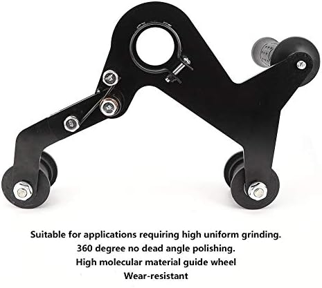 Pipe Polishing Machine Stainless Steel Pipe Polisher, Belt Sander Attachment Pipe Grinder for Elbow Tubes Model M10 Includes Driving Wheel, Handle, 5 Abrasive Belts, Protective Cover