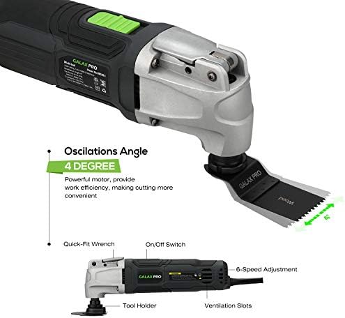 GALAX PRO Oscillating Multi-Tool Corded 2.4A, 28pcs Accessories