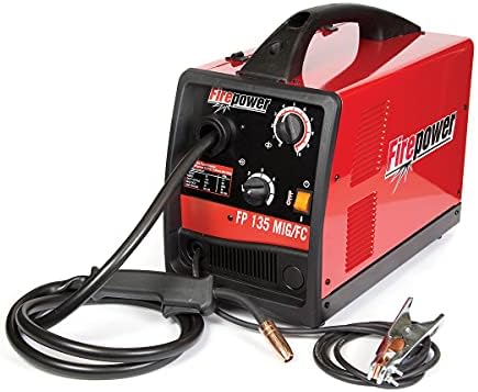 FIREPOWER 1444-0326 FP 135 2-in-1 MIG and Flux Cored Welding System, 135 Amp Max Output, 1/4" Max Plate Thickness, Up to .035" Wire, 6,000 Watt Generator, 115 VAC