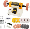 Jewelry Bench Polisher, Variable Speed Buffer for Metal, Wood & Jade