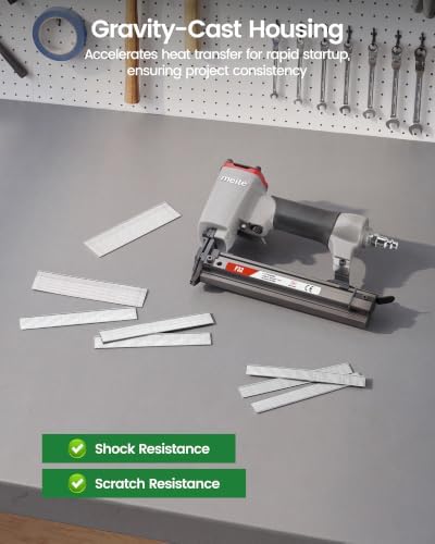 meite F32 18 Gauge Brad Nailer, Pneumatic Brad Nailer with 4,000 Pcs Nails