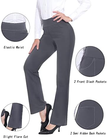ZTN Womens Stretchy Dress Pants High Waist Work Casual