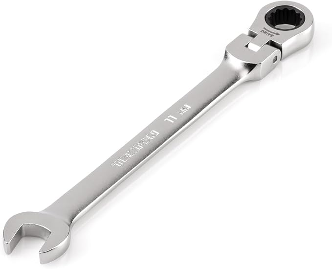 TEKTON 11 mm Flex Head Ratcheting Combination Wrench | WRC26411 | 12-Point