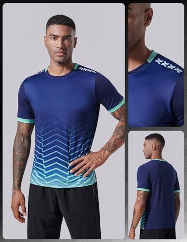 Liberty Imports 5 Pack Men's Active Quick Dry Crew Neck T Shirts