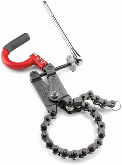 RIDGID 69982 Model 226 In-Place Soil Pipe Cutter, 1-1/2-inch to 6-inch Chain Pipe Cutter,Black/Red, Small