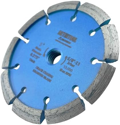 5"x0.375" Concrete Crack Chasing Diamond Blade, 5 Inch Crack Chaser Wheel Saw, Tuckpointing Mortar Joint Grinding Wheel (5“ x 0.375")