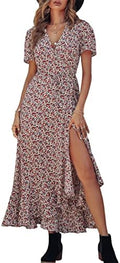 PRETTYGARDEN Women's Boho Floral Summer Maxi Dresses