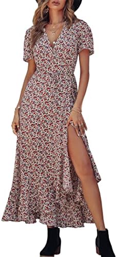 PRETTYGARDEN Women's Boho Floral Summer Maxi Dresses