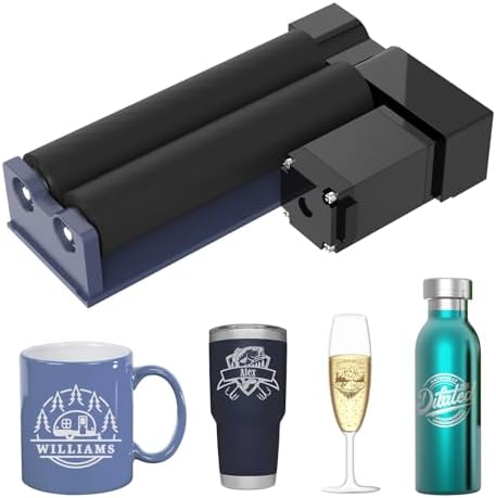 GWEIKE Roller Rotary for G2/Plus/G2 Pro/G2 Max, Laser Engraving Machine Accessories, Roller Rotary is Suitable for Engraving Cylindrical Objects Such as Stainless Steel Cups, Pens, etc.