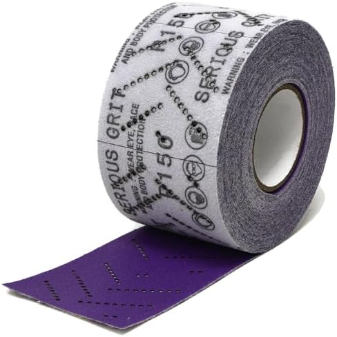 Serious Grit - P150 Grit Ceramic Hook & Loop Sandpaper Roll - 70mm x 12m