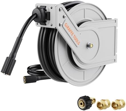 Giraffe Tools Pressure Washer Hose Reel 65ft, 3200 PSI