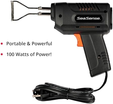 SeaSense Rope Cutting Gun for Fishing, Boating & Camping – 4’ Cord, 1.5 Lbs, 120 V, 100 W & 1.5 A – Lightweight Electric Cutter Tool for Synthetic Rope or Line
