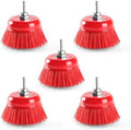 POLIWELL 4 Inch Nylon Filament Brush 5 Pack Abrasive Bristle