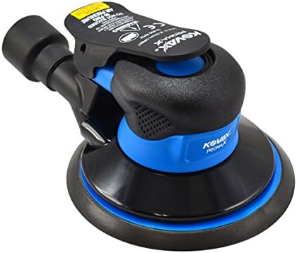 PROMA-X AIR 910-0600M7 6 inch Pneumatic Random Orbital DA Sander w/Vacuum Assist, 7 Hole Hook & Loop Pad, 3/16 inch Orbit