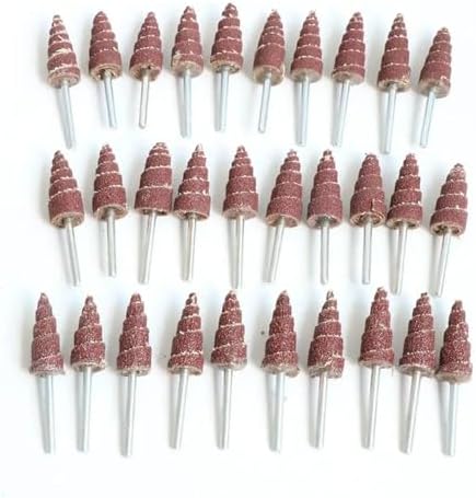 10mm/12mm Cone Shape Mounted Point Grinding Head Sandpaper Flap Sanding Wheel 80#-320# with 1/8" Shank Polishing Abrasive Tool(10pcs,80,12mm)