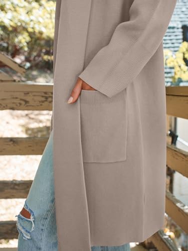 LILLUSORY Women's Long Cardigan Sweaters Fall Oversized Jacket Trench Coats
