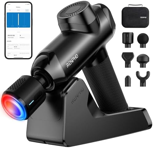 RENPHO Power+ Thermacool Deluxe Massage Gun with Heat and Cold