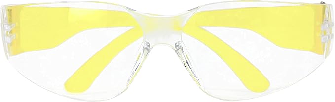 BISON LIFE Clear Safety Glasses – ANSI Z87.1 Scratch & Impact Resistant Wrap Around Eye Protection Goggles for Men & Women