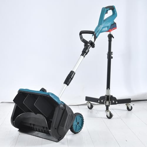 Cordless Snow Shovel with Wheels, 16 Inch | 4-Ah Brushless Electric Snow Blower, Battery Snow Thrower with Directional Plate & LCD Display & Adjustable Handle (2x21V Battery & Quick Charger Included)