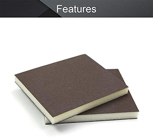 Utoolmart 12 Pcs Sanding Sponge Sanding Blocks, 180 Grit Wet Dry Washable and Reusable Sandpaper Sponge for Wood Metal Furniture Paint Drywall and Rust Removal of Rusted Metal