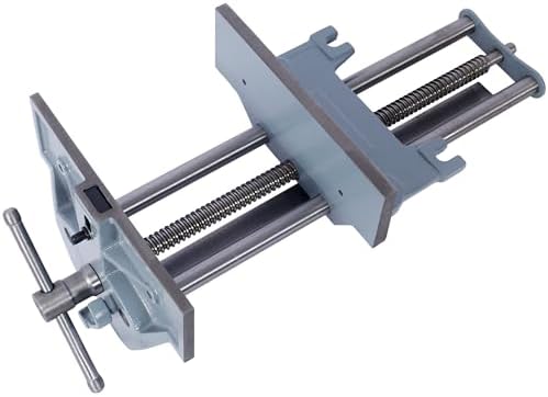 10.5 Inch Jaw Width Quick Release Woodworking Vise Heavy Duty Metal Cast Iron Workholding Clamp Tool for Woodworking and Carpentry GRAY
