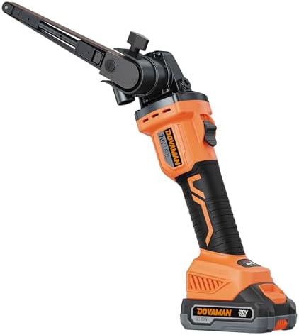 DOVAMAN 1/2'' x 18'' Cordless Belt Sander, 6-speed 3268 FT/Min, 20V Battery