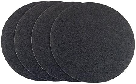 5 inch Sanding Discs Hook and Loop Round Sand Paper Discs, Black Silicone Carbide No Hole Hook and Loop Sanding Disc, 60 Grit Orbital Sander Pads for Wood, Auto Body, Paint & Plastics 50 Pack