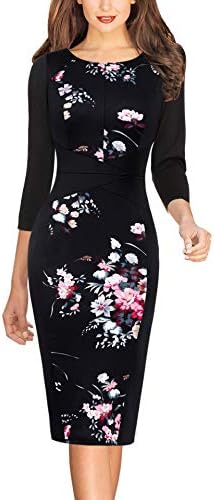 VFSHOW Womens Work Business Office Zipper Up Slim Bodycon Sheath Dress