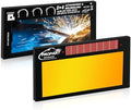 2×4.25 Auto Darkening Welding Lens - Shade 5-13 Adjustability | Blue Puddle Welding Lens | Ideal for Pancake & Pipeliner Welding Hoods | Welding Lens 2×4 1/4 (Gold)