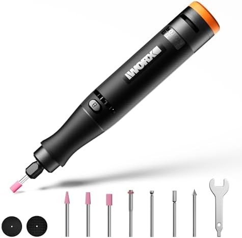 Cordless Rotary Tool Kit, 20V Power Rotary Tool for Sanding, Carving, Drilling, Engraving, Polishing, DIY Crafts with 42 Accessories, Brushless Motor, 5000-35000 RPM Variable Speed,Tool Only